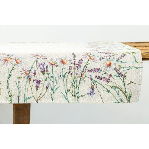 Levendulás, margarétás asztalterítő, 96x100 cm