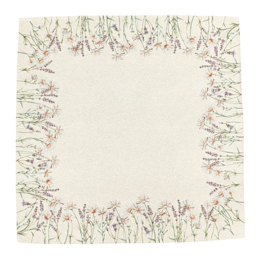 Levendulás, margarétás asztalterítő, 96x100 cm