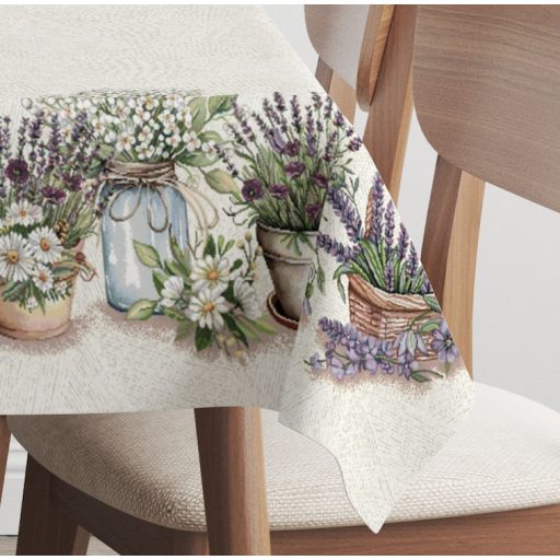 Flower shop, levendulás asztalterítő, 137x180 cm