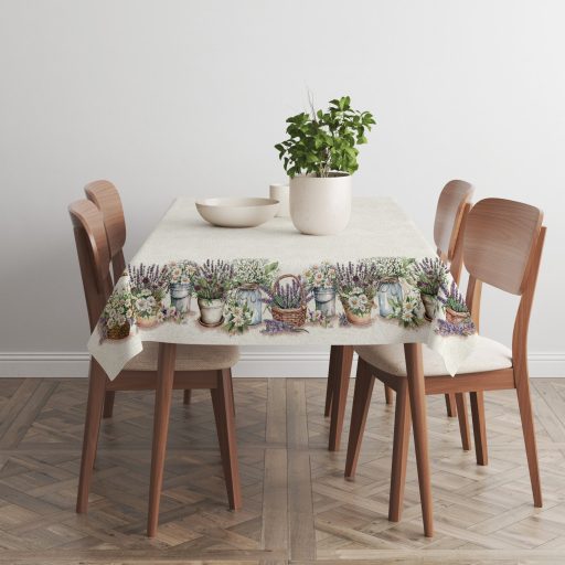 Flower shop, levendulás asztalterítő, 137x180 cm