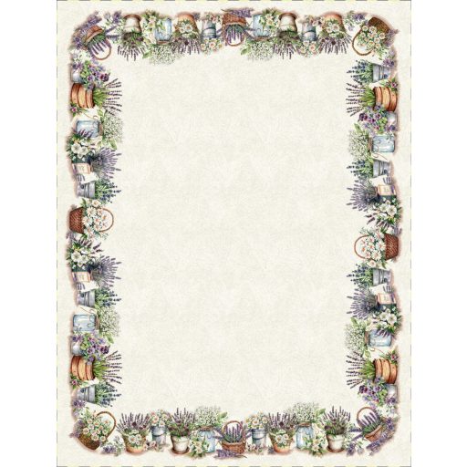 Flower shop, levendulás asztalterítő, 137x180 cm