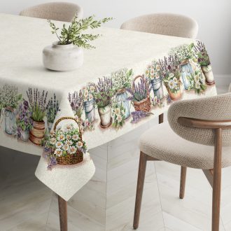 Flower shop, levendulás asztalterítő, 137x240 cm
