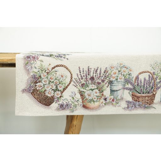 Flower shop, levendulás asztalterítő, 137x240 cm