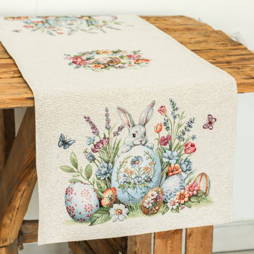 Húsvét a kertben asztali futó, 44x140 cm