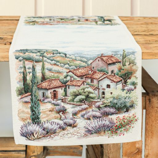 Levendula farm asztali futó 37x100 cm