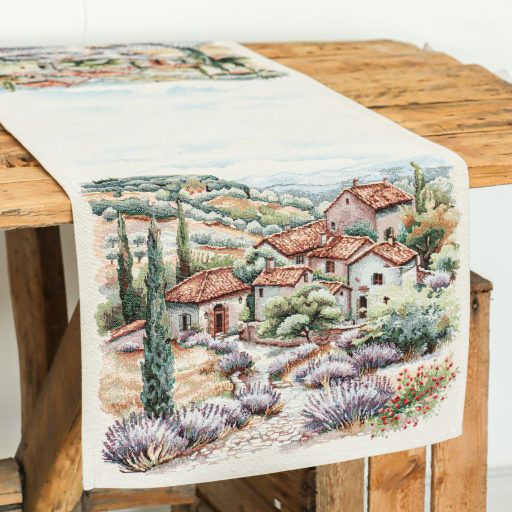 Levendula farm asztali futó, 44x140 cm