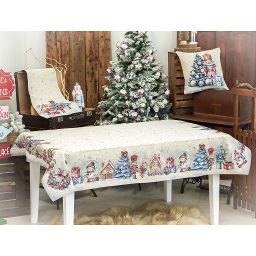 Pink diótörős asztalterítő, 137x240 cm, lurex nélkül