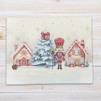 Pink diótörős, ünnepi tányéralátét, lurex nélkül