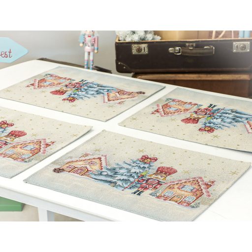 Pink diótörős, ünnepi tányéralátét, lurex nélkül