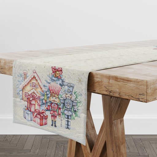 Pink diótörős asztali futó, 44x180 cm, lurex nélkül