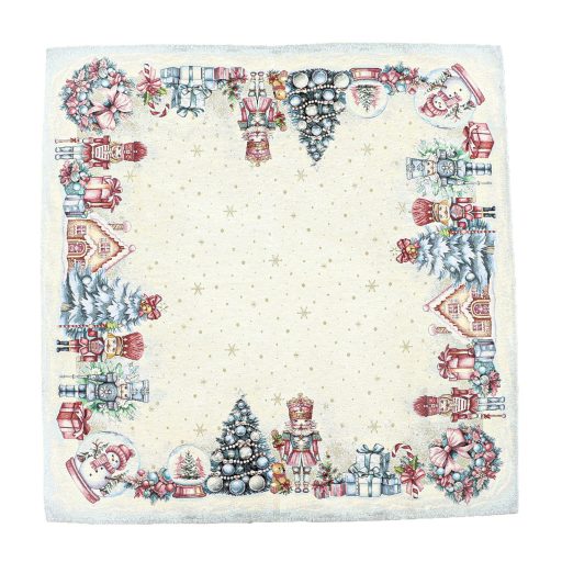 Pink diótörős asztalterítő, 96x100 cm, lurex nélkül