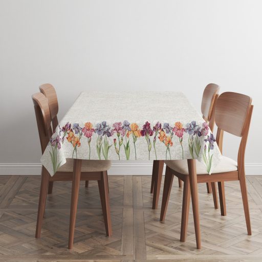 Írisz virágos asztalterítő, 137x240 cm