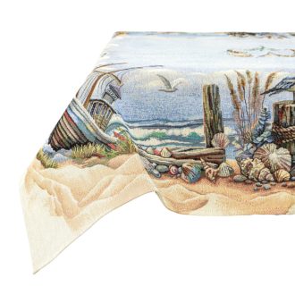 Sirályos, tengerparti asztalterítő, 96x100 cm