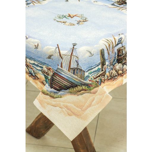 Sirályos, tengerparti asztalterítő, 96x100 cm