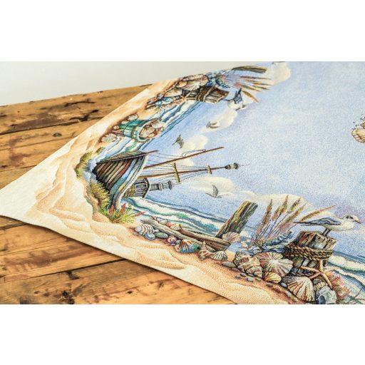 Sirályos, tengerparti asztalterítő, 96x100 cm