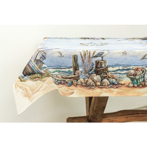 Sirályos, tengerparti asztalterítő, 96x100 cm