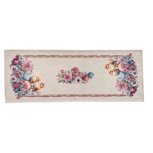 Húsvéti kiscsibés asztali futó, 44x140 cm