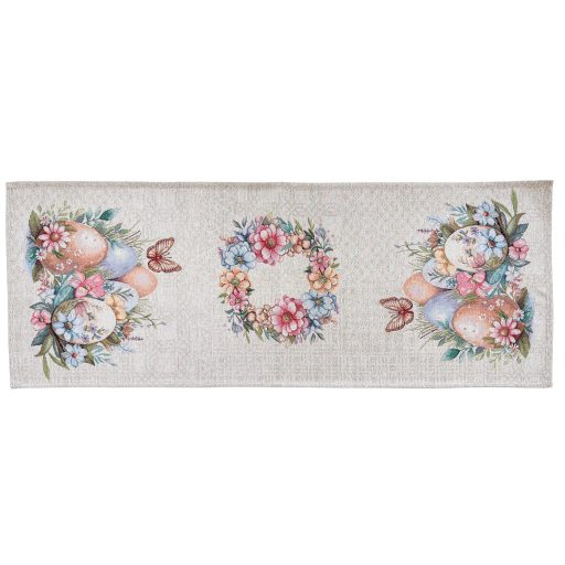 Pasztell húsvéti tojásos asztali futó, 44x140 cm