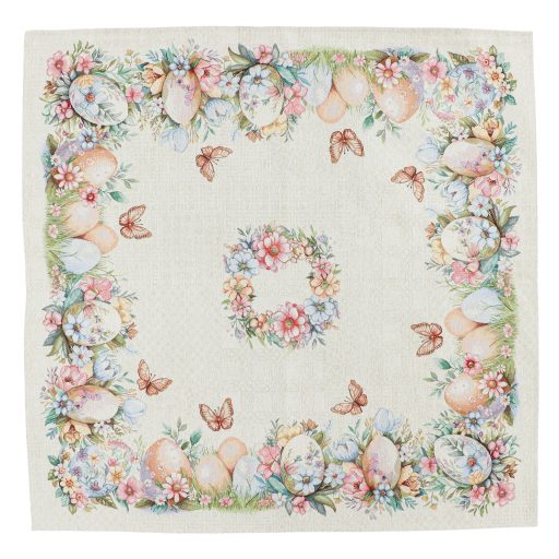 Pasztell húsvéti tojásos asztalterítő, 96x100 cm