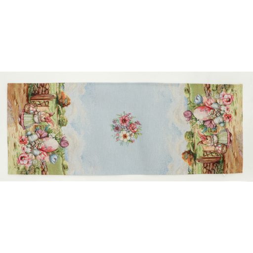 Farmhouse húsvéti nyuszis asztali futó, 37x100 cm