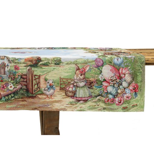 Farmhouse húsvéti nyuszis asztalterítő, 96x100 cm