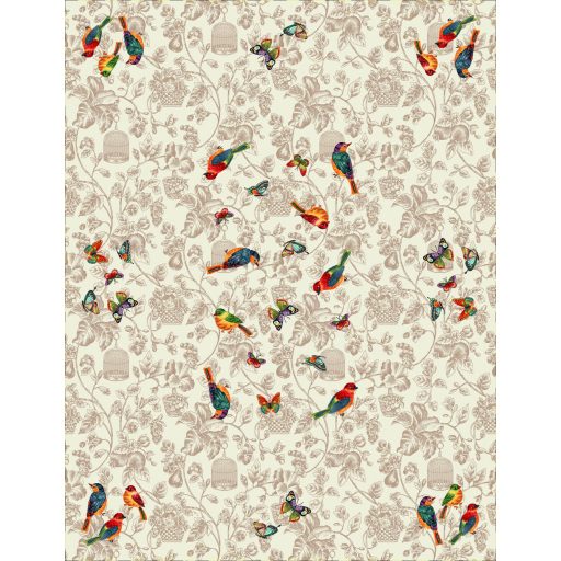 Madaras, pillangós asztalterítő, 137x180 cm