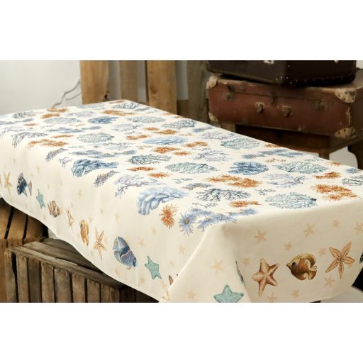 Kék korallos asztalterítő, 137x180 cm