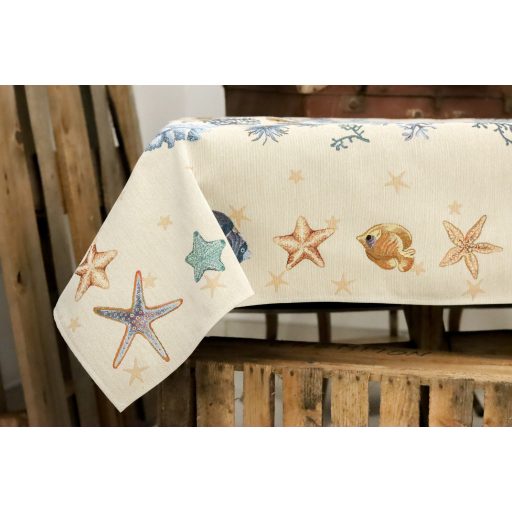 Kék korallos asztalterítő, 137x240 cm