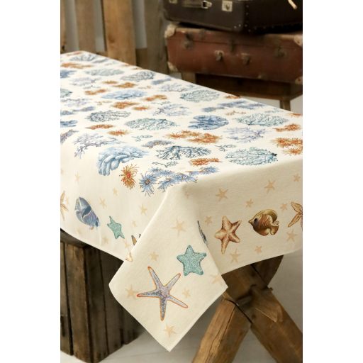 Kék korallos asztalterítő, 137x240 cm