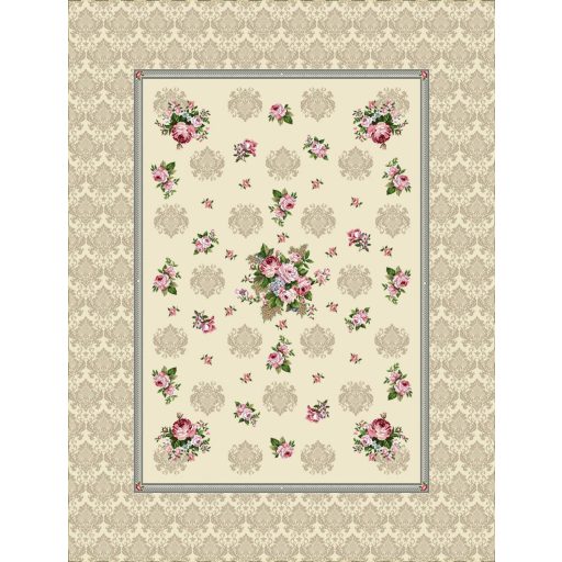 Rózsás asztalterítő, 137x240 cm