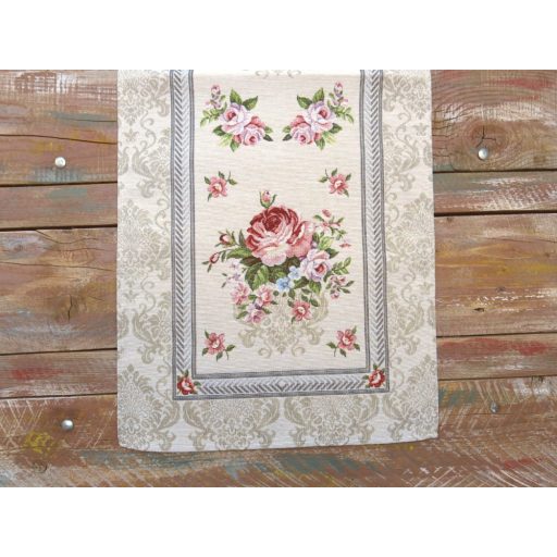 Rózsás asztali futó, 37x100 cm