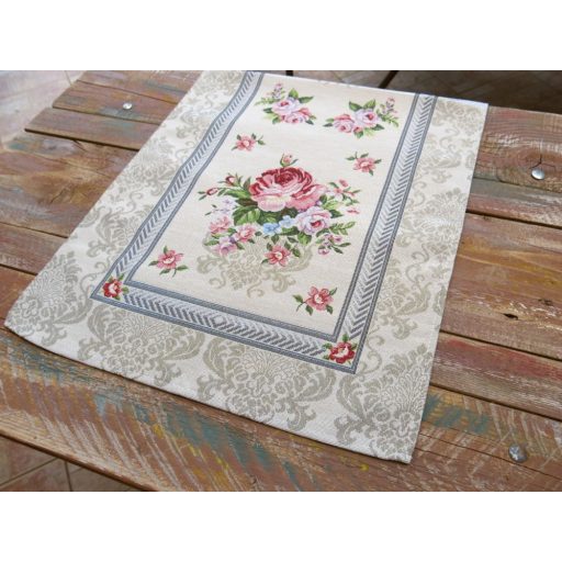 Rózsás asztali futó, 37x100 cm