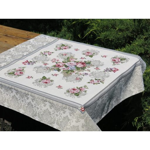 Rózsás asztalterítő, 96x100 cm
