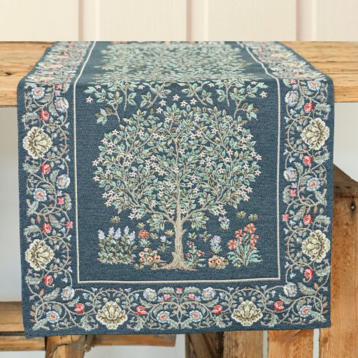 Kék életfa asztali futó 37x100 cm