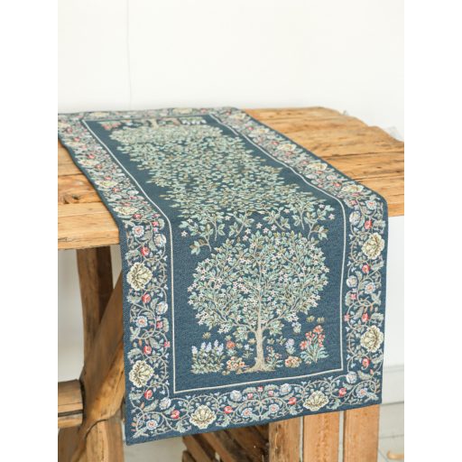 Kék életfa asztali futó 37x100 cm