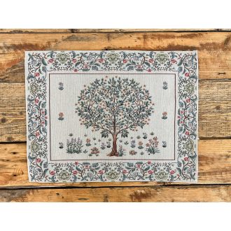 Fehér életfa tányéralátét