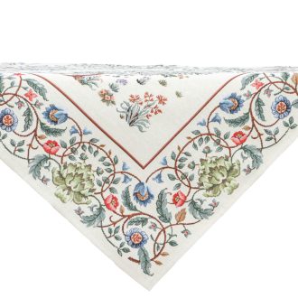 Fehér életfa asztalterítő, 96x100 cm