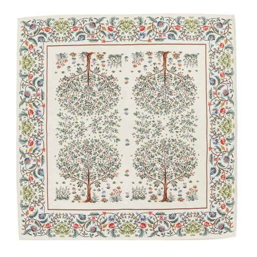 Fehér életfa asztalterítő, 96x100 cm