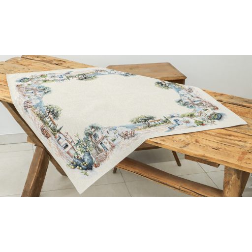Mykonos mediterrán olivás asztalterítő, 96x100 cm