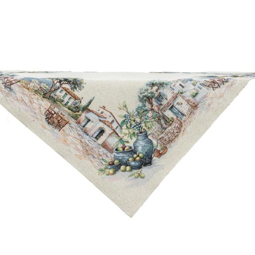 Mykonos mediterrán olivás asztalterítő, 96x100 cm