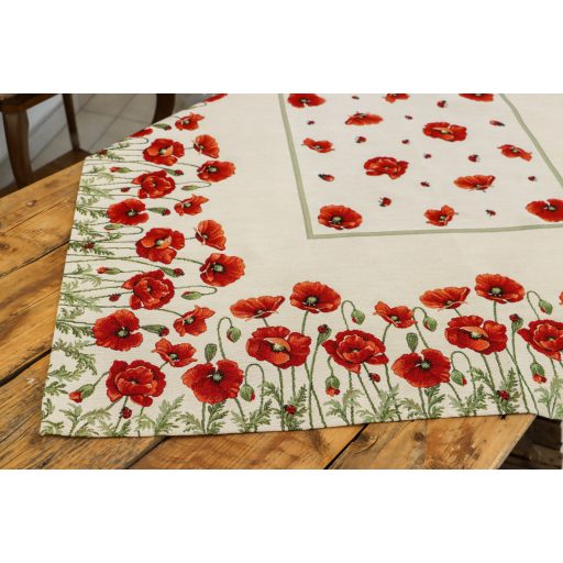 Pipacsos, katicás asztalterítő, 96x100 cm