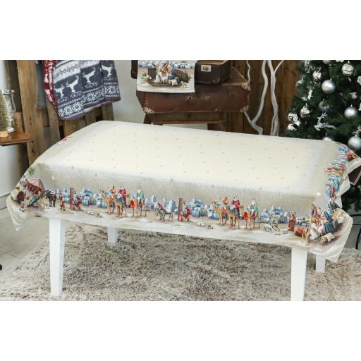 Betlehemi hajnal asztalterítő, 137x240 cm, lurex nélkül