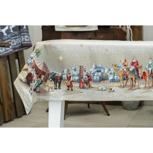 Betlehemi hajnal asztalterítő, 137x240 cm, lurex nélkül