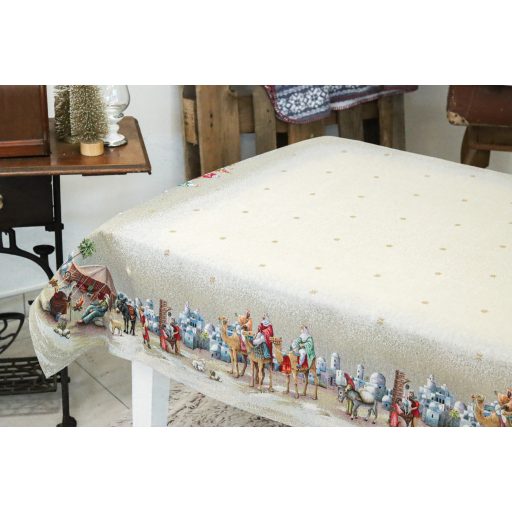 Betlehemi hajnal asztalterítő, 137x240 cm, lurex nélkül