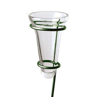   Leszúrható fém csapadékmérő állvány, mérő üveggel, 133 cm, 0,55 literes