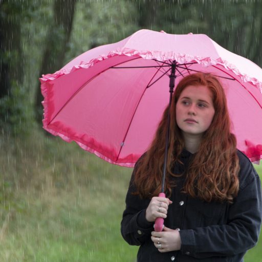Flamingós esernyő, 98 cm átmérőjű