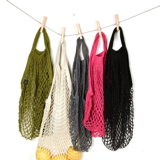 Retró bevásárlótáska pink színben