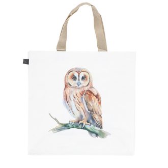 Baglyos bevásárló táska,  40 x 40 cm