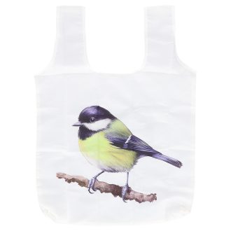   Széncinegés összehajtható bevásárló táska, 36 x 36 cm