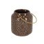 Kerámia lámpás, barna, 11 cm